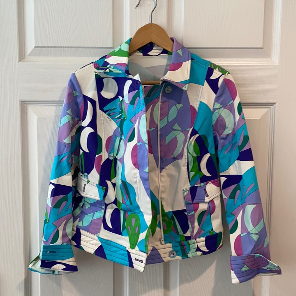 Emilio Pucci denim bomber style jacket